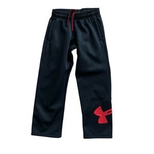 Under Armour Kids Black and Red Athletic Pants Youth Small GUC